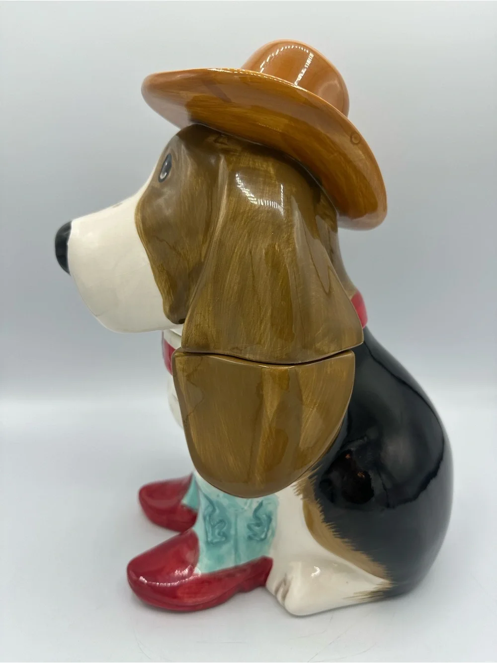 The Pioneer Woman Charlie Boots Dog Cookie Jar, Ceramic 25 oz, Lid Farmhouse